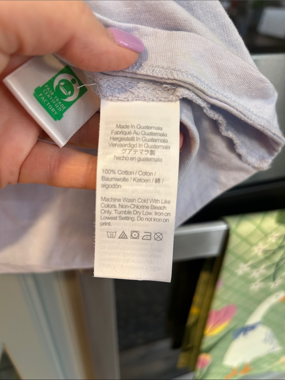 J. Crew White Tee with Navy Shell Print - Picture 4 of 4